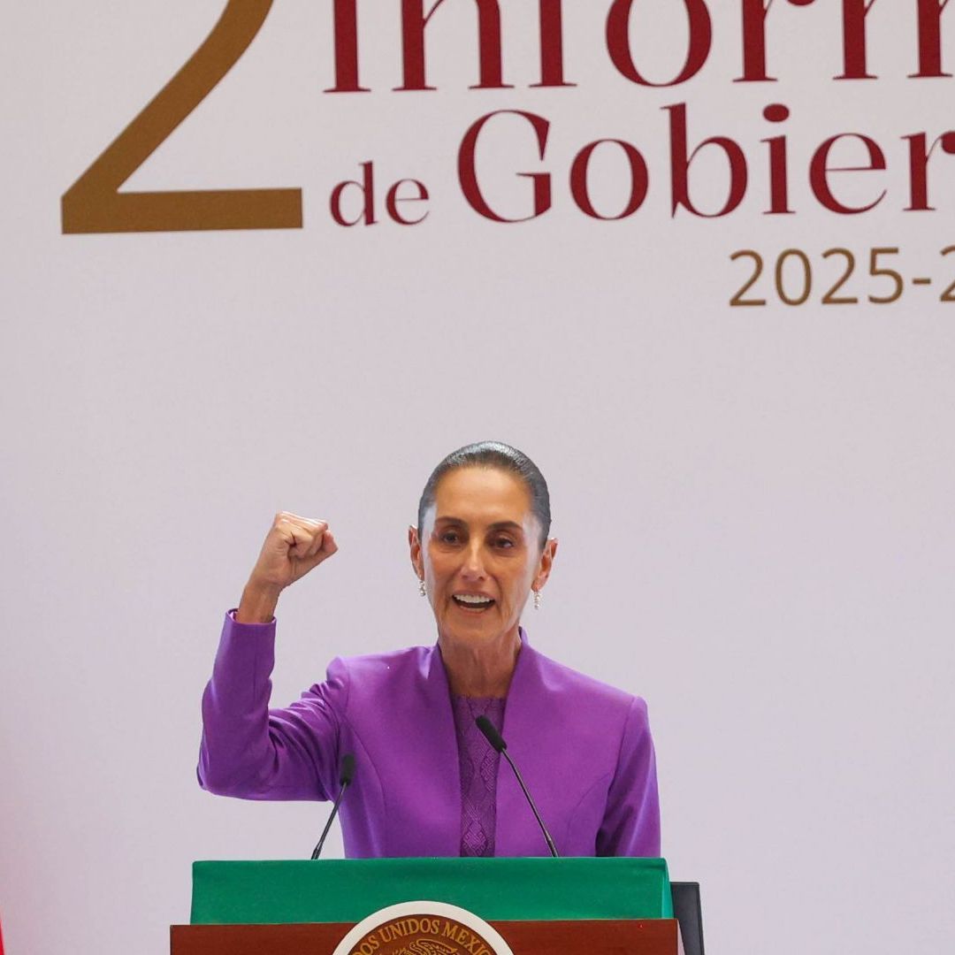 Claudia Sheinbaum, presidenta de México, durante su Segundo Informe de Gobierno